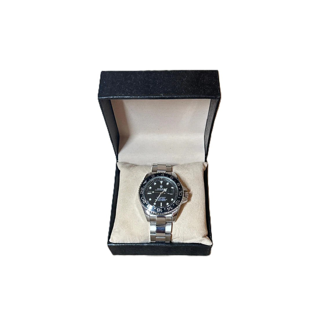 ROLEX SPRITE GRIS TABLEAU NOIR BOITE SIMPLE
